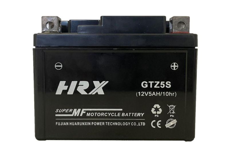 High Quality Gtz5s 12V5ah Maintenance Free Lead Acid Motorcycle Battery