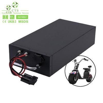 72V 50ah 100ah 5000W High Capacity Deep Cycle Lithium LiFePO4 Battery for Electric Car Tricycle Motorcycle