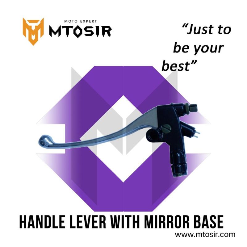 Mtosir High Quality Motorcycle Handle Lever with Mirror Fit for Cg125 Cgl125 Gn125 Ax100 Biz 125 Scooter Universal Motorcycle Accessories Motorcycle Spare Parts