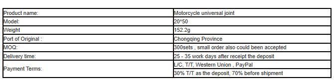 Motorcycle Cross Joint Use Reverse Gear Assembly 20*50