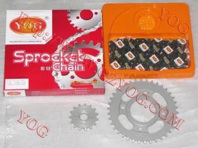 Motorcycle Parts for Transmission Set Chain Sprocket Kit for Gn125 Cg-125 Bm150