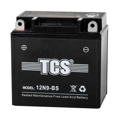 TCS Sealed Maintenance Free Lead Acid Motorcycle Battery 12N9-BS