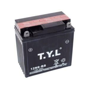 12V9ah/ 12n9-BS Dry-Charged Maintenance Free Lead Acid Motorcycle Battery for Gn125