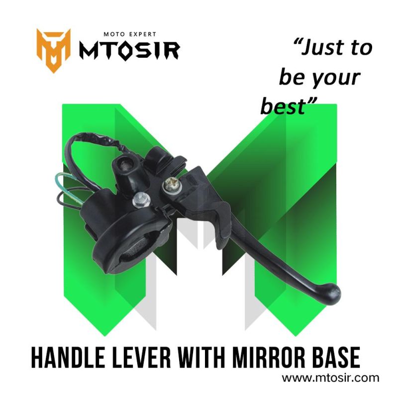 Mtosir High Quality Motorcycle Handle Lever with Mirror Fit for Cg125 Cgl125 Gn125 Ax100 Biz 125 Scooter Universal Motorcycle Accessories Motorcycle Spare Parts