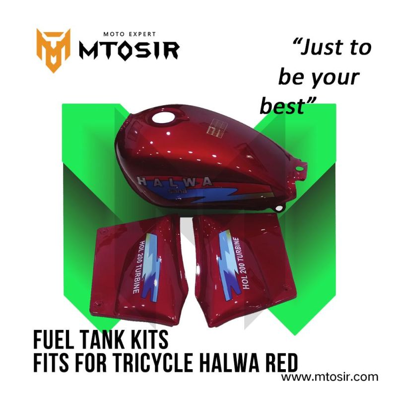 Mtosir Motorcycle Fuel Tank Kits Trycycle Mtr Red Motorcycle Side Cover Spare Parts Motorcycle Plastic Body Parts Fuel Tank