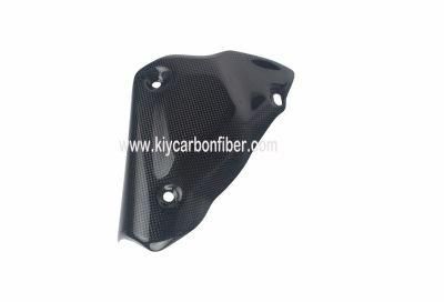 Carbon Exhaust Collector Guard (heat foil inside) for Ducati
