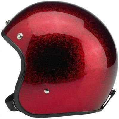 Red Metal Flake Motorcycle Helmet