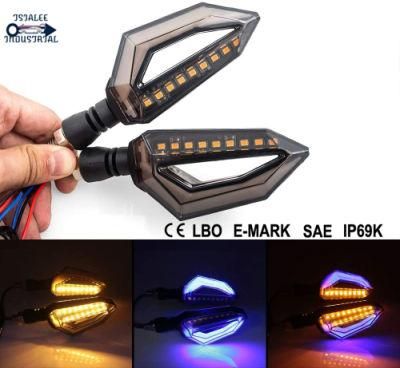 Bi-Color Lighting Motorcycle Indicator Blinker Flasher Motorcycle LED Turn Signal Light