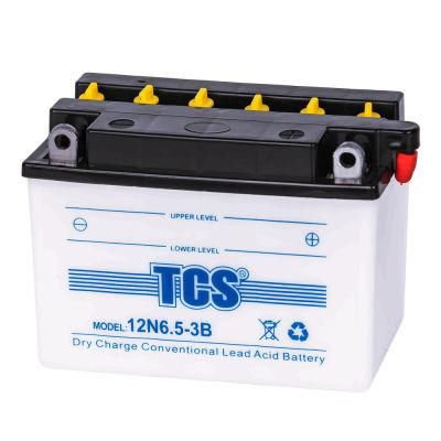 TCS Dry Charged Motorcycle Battery 12N6.5-3B