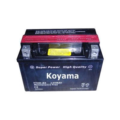 9ah 12V Dry Maintenance Free Motorcycle Battery ATV Motor Battery Ytx9-BS