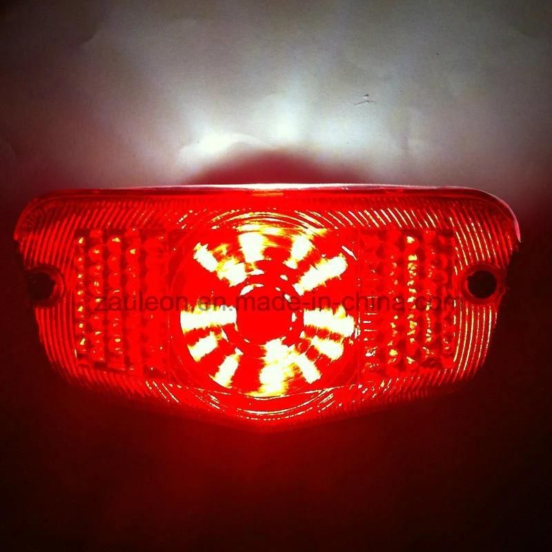 Non-Polarity 6V 1157 LED Red and White Bulb for All Motorcycle Combined Stop/Tail and License Plate Light