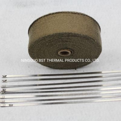 Thermal Insulation Heatshield Titanium Fiber Turbo Heat Wrap Lava Rock