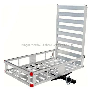 Aluminum Hitch Mount Cargo Carrier with 47&quot; Long Ramp