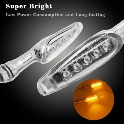 Motorcycle Blinkers Indicator Turn Signal Amber Flowing Sequential Universal Lamp