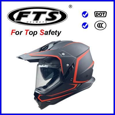DOT Approved Motorcycle Accessory Safety Protector ABS Carbon Fiber Racing Cross Helmet with Double Visors