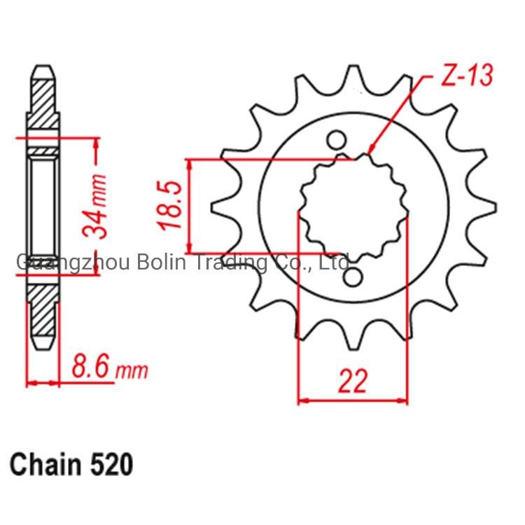 Custom Dirt Bike 15 Tooth Front Sprocket for Ktm 390 Duke