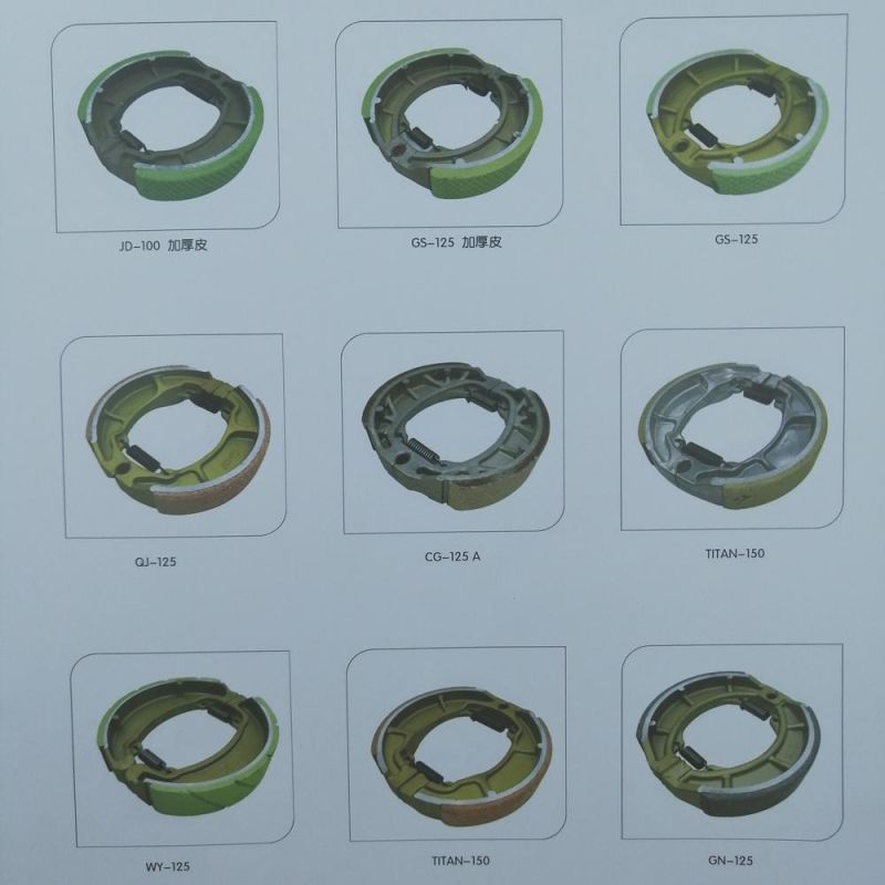 High Quality Motorcycle Brake Shoe Spare Parts for Cg125