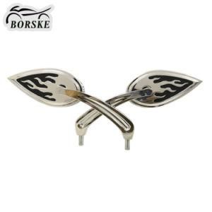 Teardrop Flame Billet Racing Motorcycle Rear View Mirror for Harley