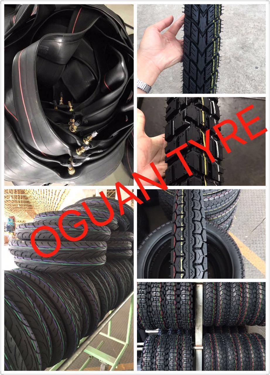 Rubber Tyre Motorcycle Tyre with Inner Tube (300-17)