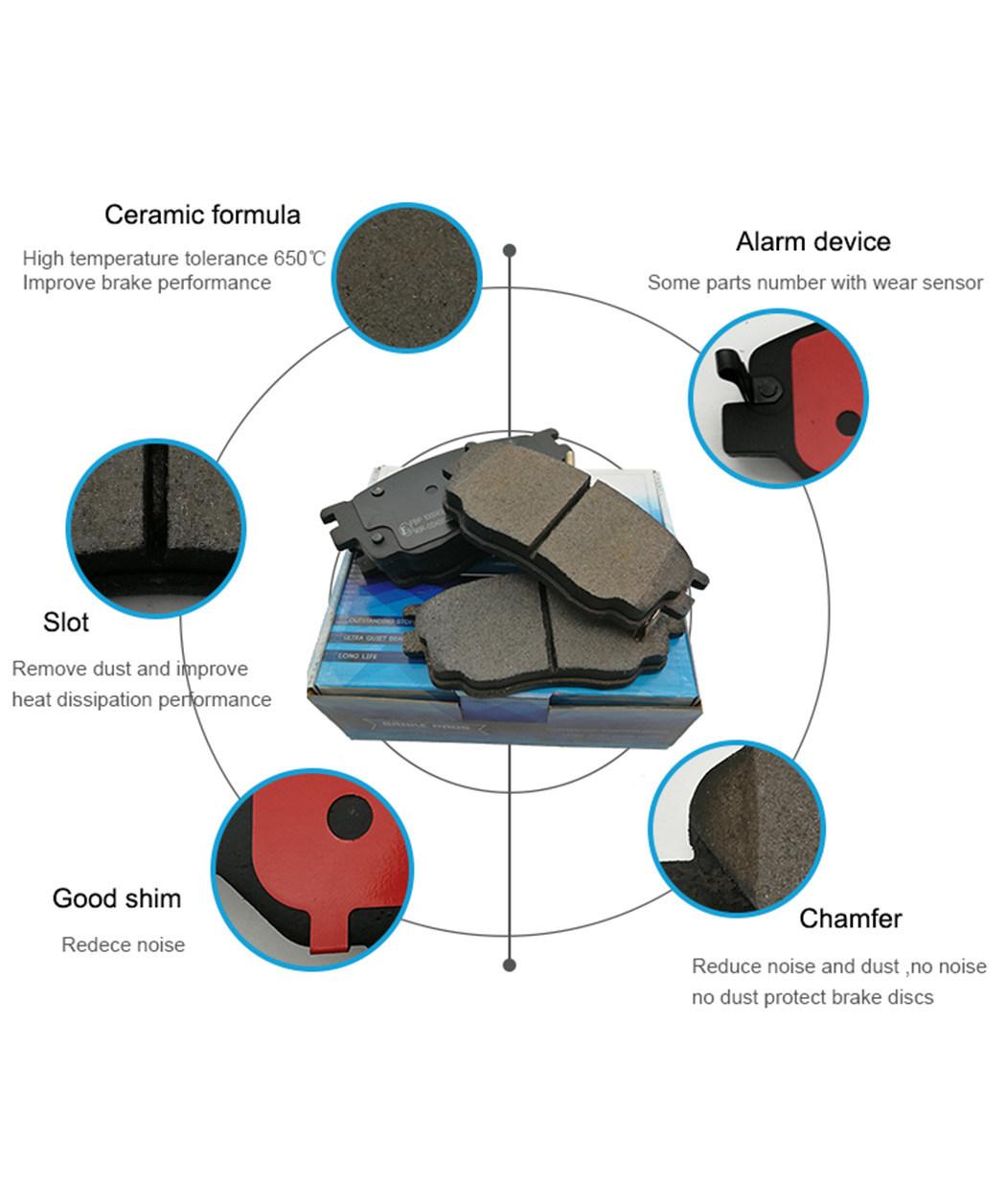 Car Auto Spare Parts Break Pad Semi Metallic Ceramic Disk Brake Pad