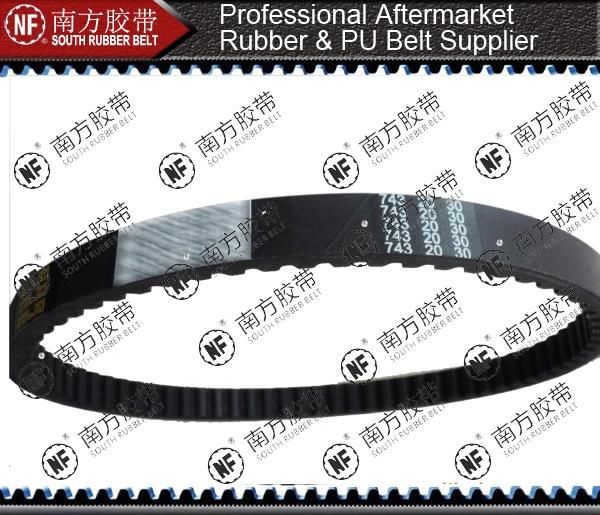 Motorcycle Drive Ribbed Automotive Agricultural Rubber Cogged Wrapped Banded Auto Transmission Synchronous Tooth Parts Tangential Timing Poly Power V Belt
