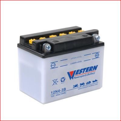 12n4-3b Dry Charged Motor Battery Motorcycle Battery 12V 4ah