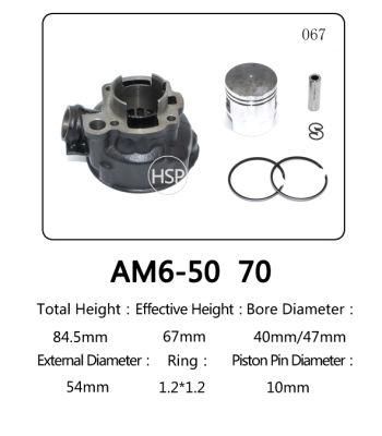 Scooter Engine Parts Motorcycle Cylinder Block Kit for YAMAHA AM6(50) AM6(70) MINARELLI