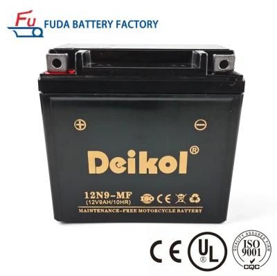 High Quality 12V 12n9 BS Sealed Maintenance-Free AGM Two Wheeler VRLA Motorcycle Battery