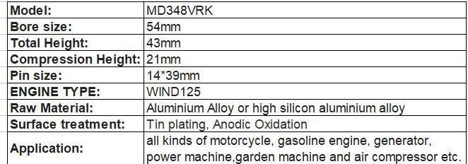 Kymco125/CT100/Win110 Series for Motorcycle Spare Parts Piston Kit