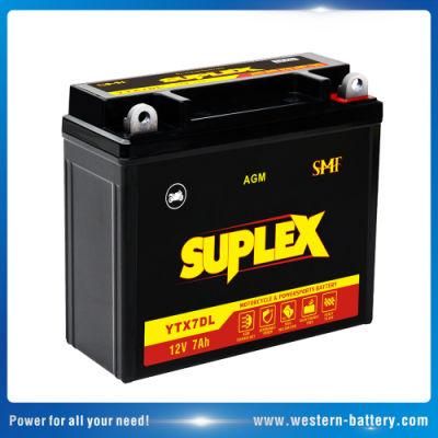 Ytx7dl SLA/AGM/VRLA Mf Motorcycle-Battery for Motor Bike/Bicycle/Scooter/ATV/Electric-Power-Generator 12V7ah