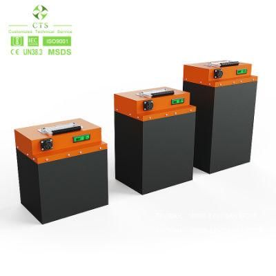 High Discharging Rate 52V 60V 72V 96V LiFePO4 Batteries with BMS for Electric Vehicle