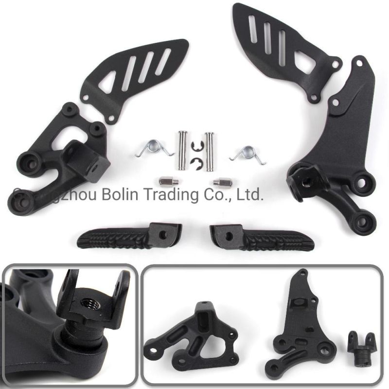 Motorcycle Front Foot Pegs Brackets Footrests Footpeg Foot Rests for Suzuki Gsx-R 600 750 06-10