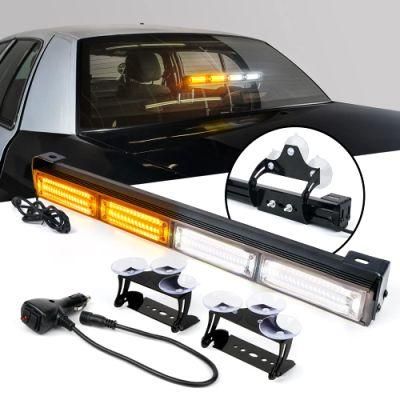 &quot;L&quot; Bracket Easy Mount High Brightness Amber &amp; White COB LED Emergency Traffic Advisor Strobe Light Bar