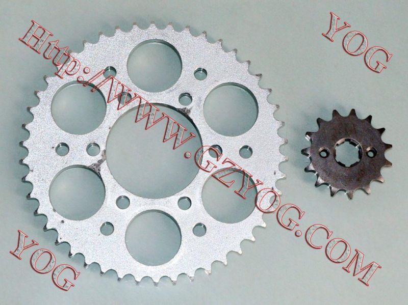 Yog Motorcycle Spare Parts Sprockets Kit 45 Steel for Kmf250/Zx150 Xr250 Bros