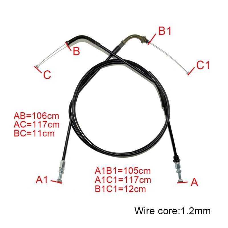 Thailand Motorcycle Spare Parts Throttle Cable for Honda Nv400 Steed