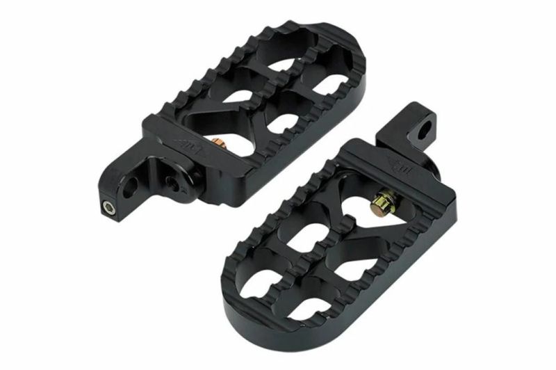 Fully CNC Machined 6061-T6 Aluminum Adjustable Serrated Footpegs for Sportster
