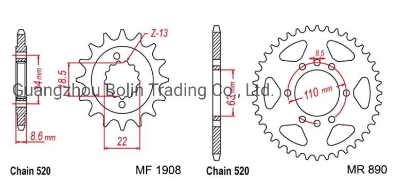Motorcycle RC 390 Chain Sprocket Kit for Ktm