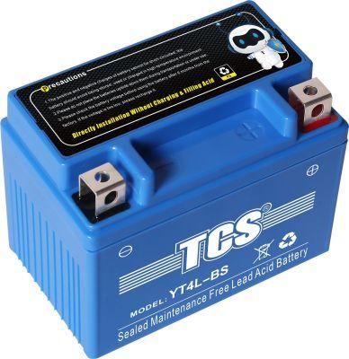 TCS Motorcycle Battery Sealed Maintenance Free YT4L-BS