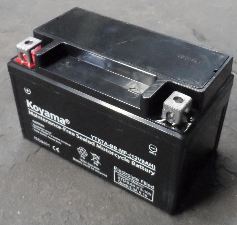 12V 7ah Long Life Starting Motorcycle Battery Ytx7a-BS