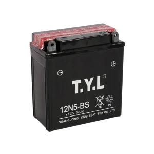 12V5ah 12n5-BS Motorcycle Battery Dry Charged Maintenance Free Battery
