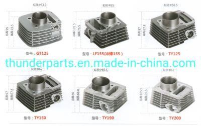 Motorcycle Cylinder Block Kit for Gt125/Lf155/Ty125/Ty150/Ty190/Ty200/53.5mm/55mm/56.5mm/62mm/65.5mm