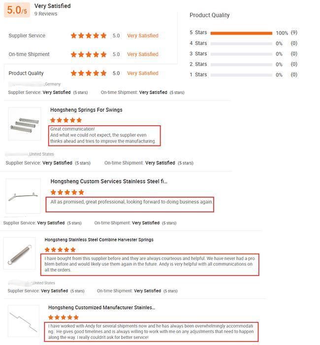 Hongsheng Manufactures Custom Metal Stainless Steel Flat Zinc Plated Spring Fasteners Flat Clips