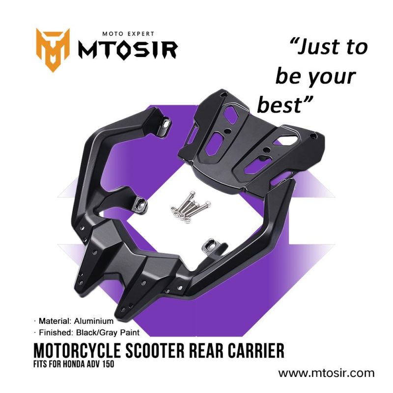Mtosir Motorcycle Spare Parts Scooter Rear Carrier Adv150 Black/Gray Paint High Quality Professional Rear Carrier for Honda 