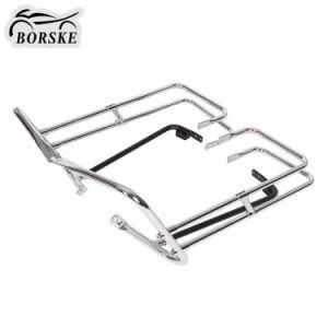 Chrome Saddlebag Guard Rail Bracket Rear Rack for Harley Touring 97-08
