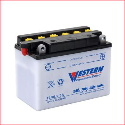 12n6.5-3A Dry Charge Cell Motorbike Motorcycle Battery 12V 6.5ah