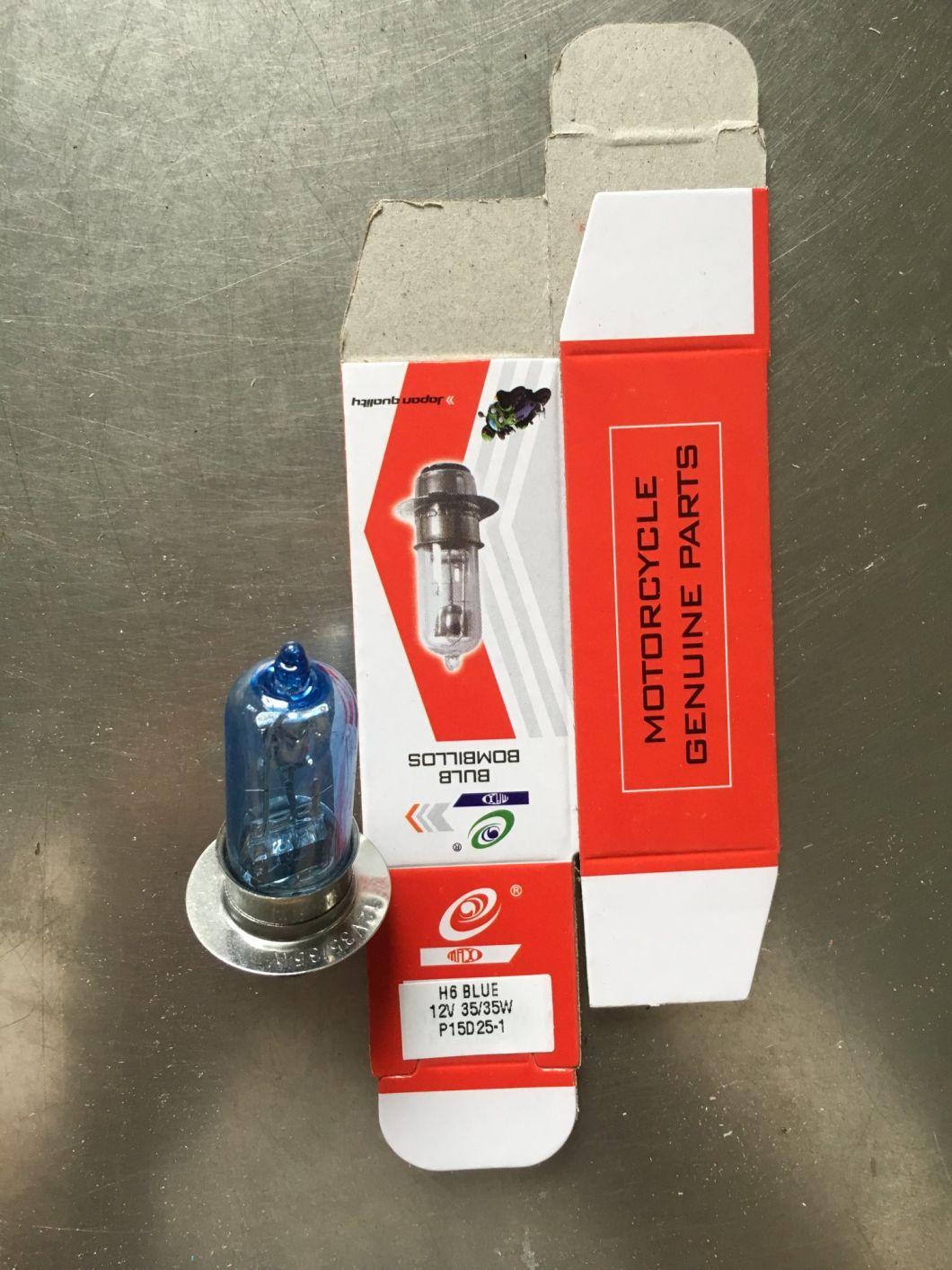 Motorcycle Headlight Bulb H6 P15D-25-1 DC 12V 35W Blue