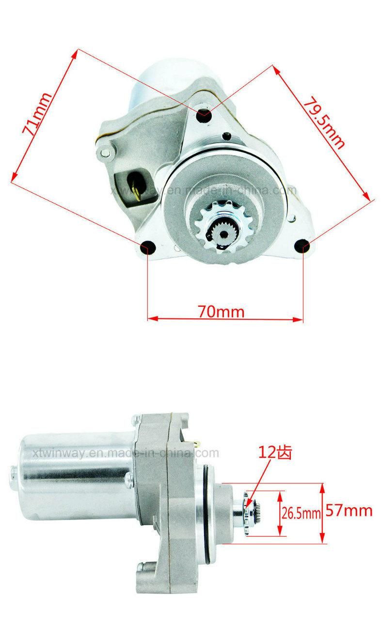 Ww-8190 Dy100 Good Quality AC 12V Starter Motor Motorcycle Parts