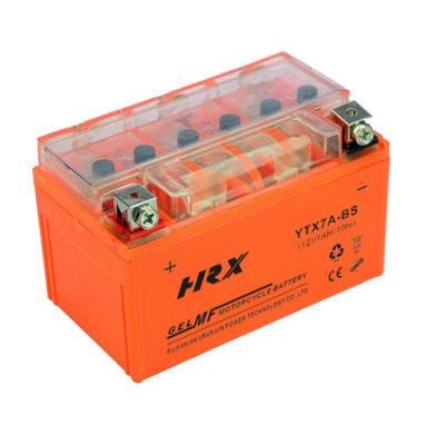 12V 7ah Rechargeable Gel Maintenance Free Motorcycle Battery with Factory Price Ytx7a-BS
