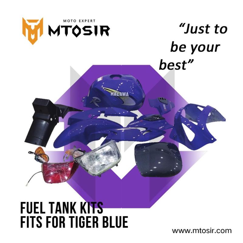 Mtosir Motorcycle Fuel Tank Kits Tiger Blue Side Cover Headlight Taillight Fender Motorcycle Spare Parts Motorcycle Plastic Body Parts Fuel Tank