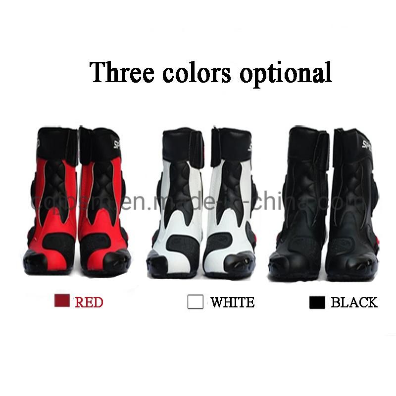 Cqjb Motorcycle Engine Spare Parts Speed Racing Shoes MID-Length Motorcycle Boots Racing Boots Motorcycle Shoes Motorcycle Shoes